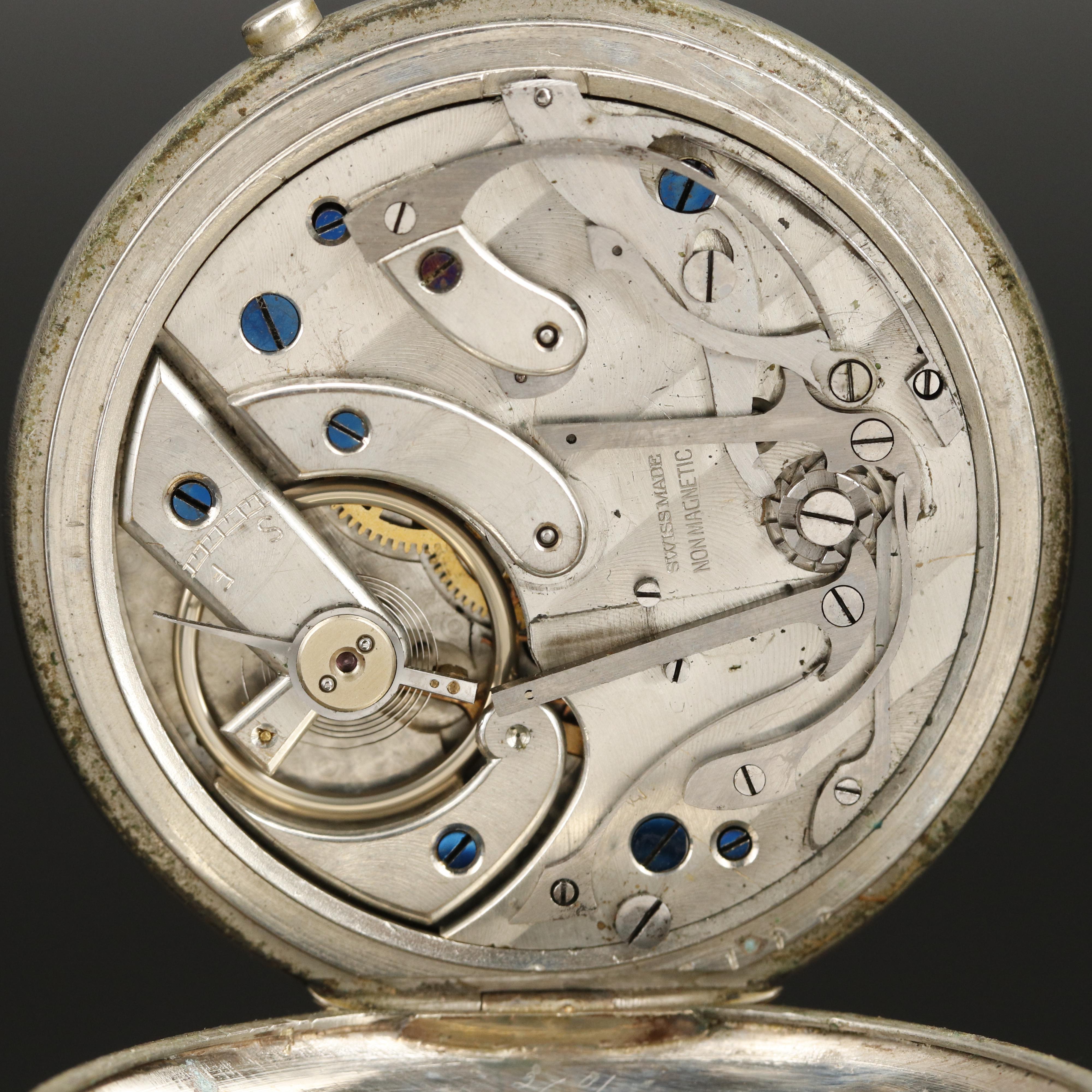 C.L. Guinand 30 Minute Elapsed Time Stopwatch and Rosewood Stand EBTH