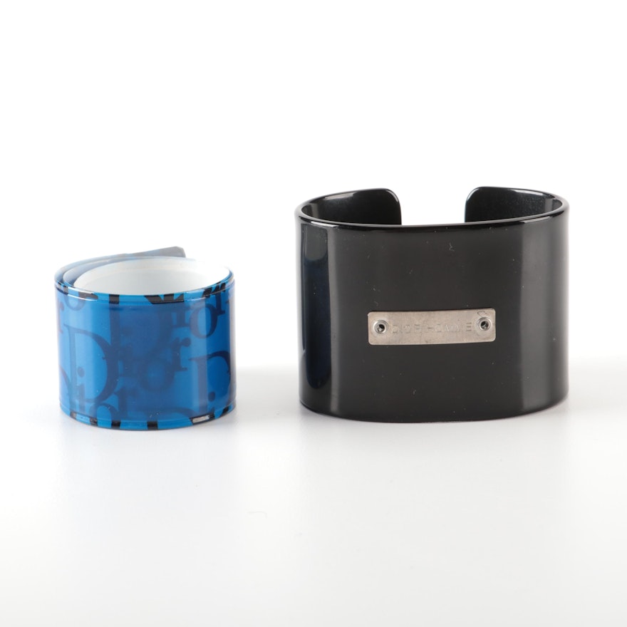 Christian Dior Trotter Slap Bracelet with Dior Homme Cuff