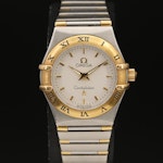 18K and Stainless Steel Omega Constellation Quartz Wristwatch