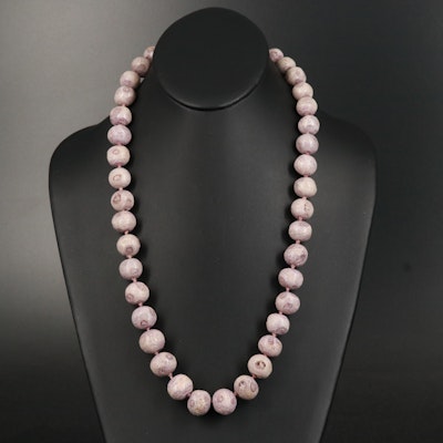 Endless Graduated Coral Necklace