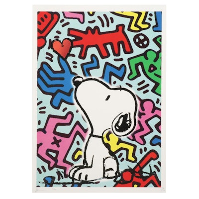 Death NYC Pop Art Snoopy and Keith Haring Graphic Print, 2020