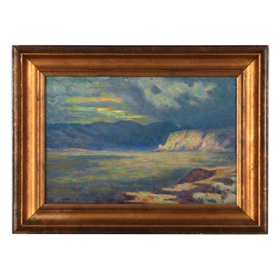 Landscape Oil Painting Attributed to Frank Moore, Mid-20th Century