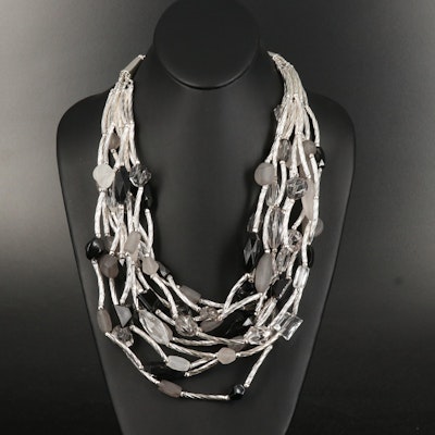 Multi-Strand Plastic Necklace