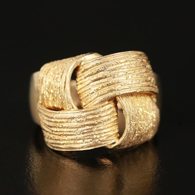 Italian Milor Sterling Textured Knot Ring
