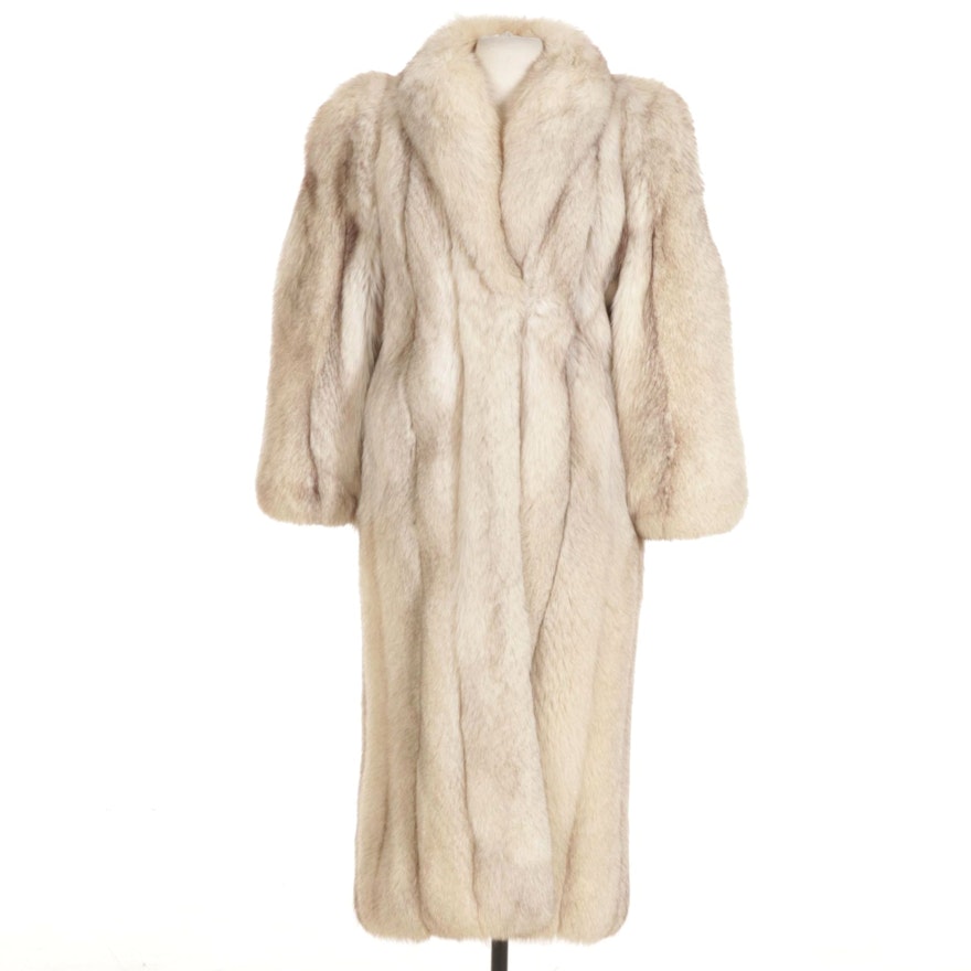 Blue Fox Fur Full-Length Coat from Furs By Yianni