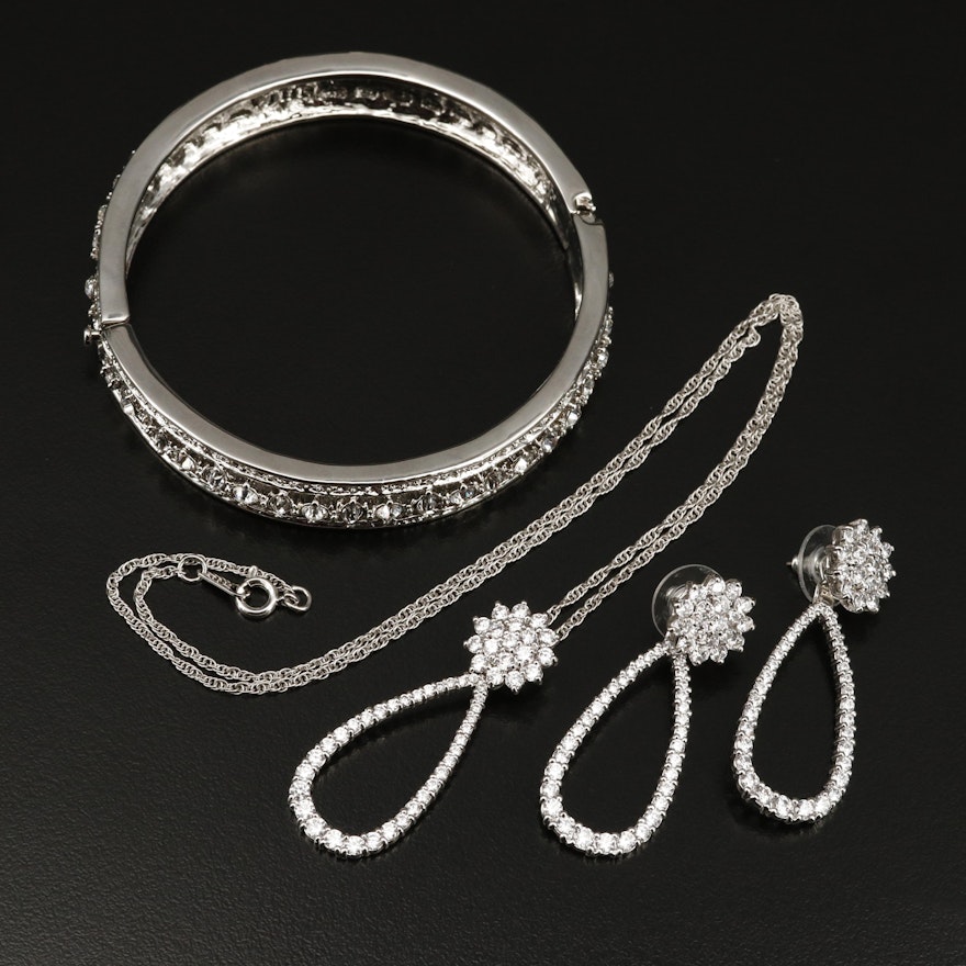 Vintage Camrose & Kross Jacqueline Kennedy Cubic Zirconia Jewelry Set