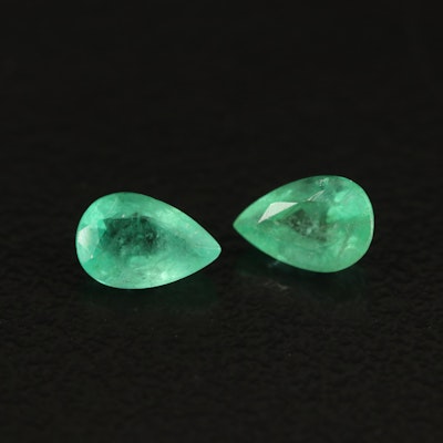 Loose 0.79 CTW Matched Pair Emeralds
