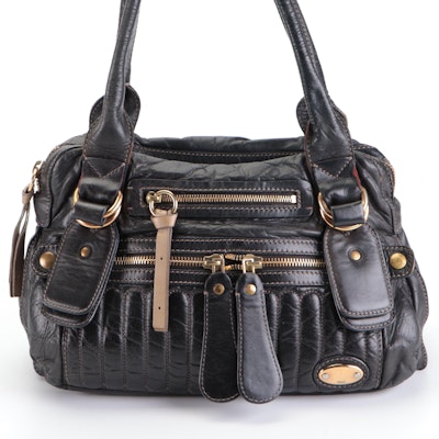 Chloé Bay Bag in Black Quilted Leather