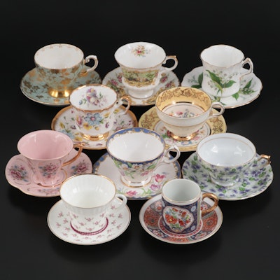 Hammersley and Other Bone China and Porcelain Teacups and Saucers