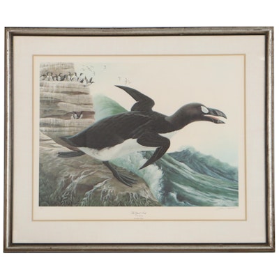 John Ruthven Offset Lithograph "The Great Auk," Late 20th Century