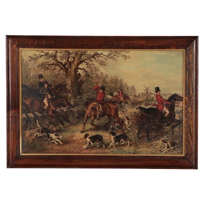 Chromolithograph After Edwin Frederick Holt of Hunting Scene, Early 20th Century