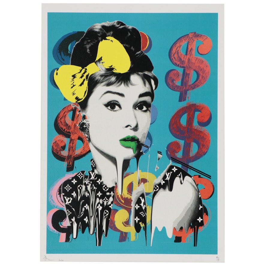 Death NYC Offset Lithograph of Audrey Hepburn, 2020