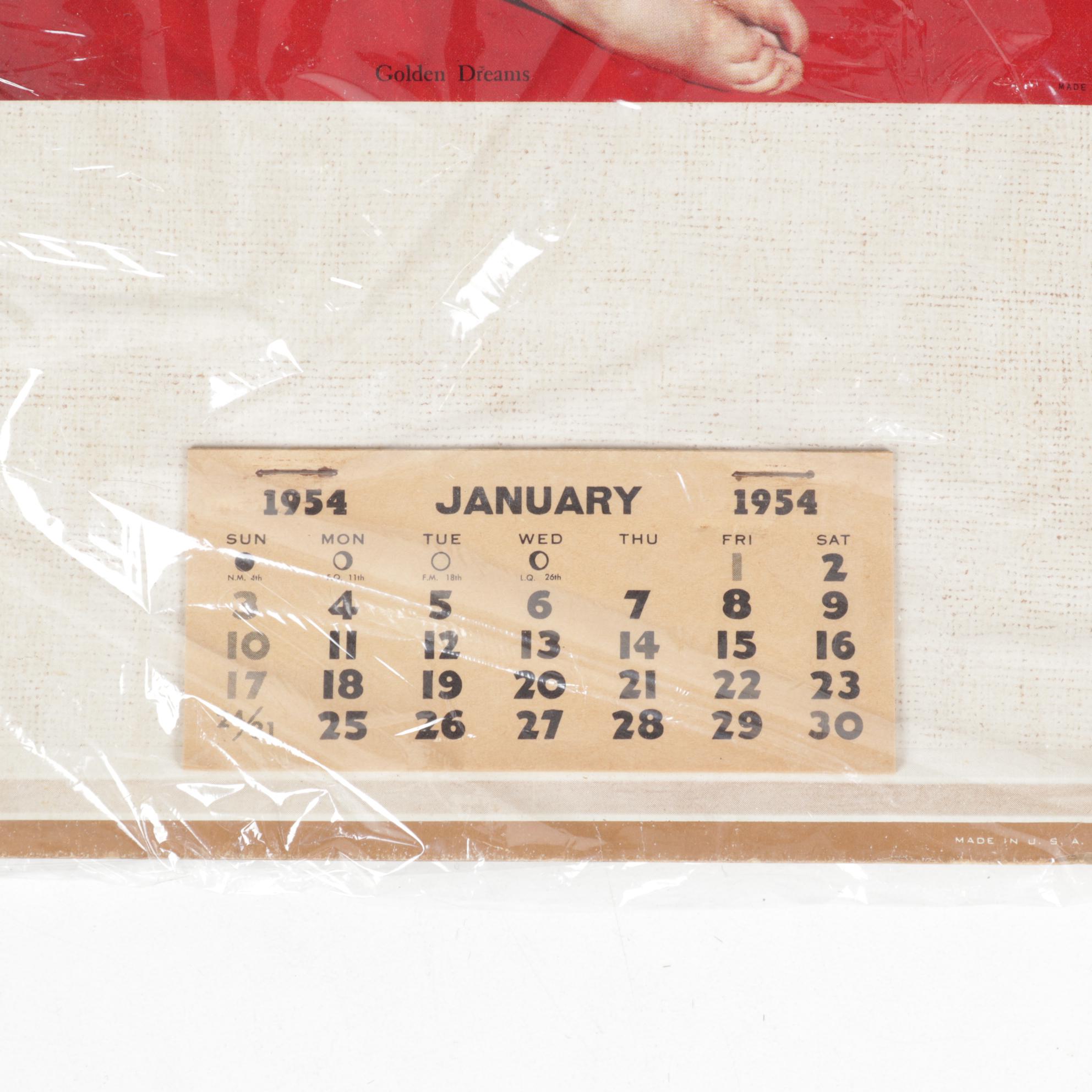Marilyn Monroe "Golden Dreams" Nude Pinup Calendars, 1954 EBTH