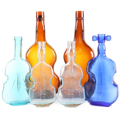 Owens-Illinois Glass Company and Other Violin Shaped Glass Bottles