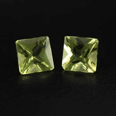 Loose 2.11 CTW Matched Pair of Peridot