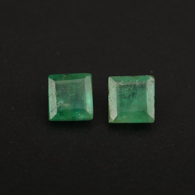 Loose 0.82 CTW Matched Pair of Emeralds