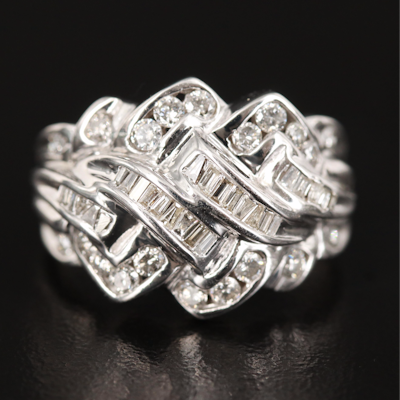 10K 0.75 CTW Diamond Braided Ring