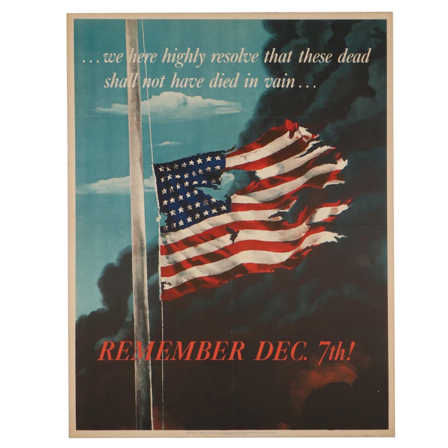 WWII Propaganda Poster After Allen Russell Saalburg, Circa 1942