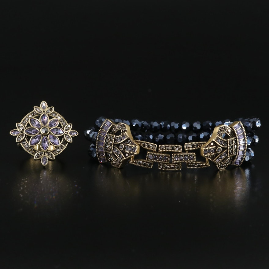 Heidi Daus Crystal Bracelet and Ring