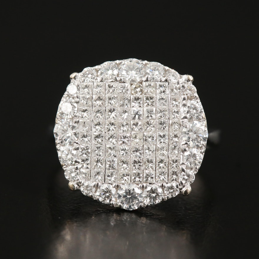 18K 1.02 CTW Diamond Cluster Ring