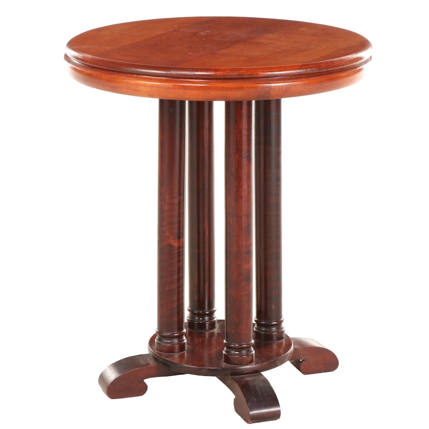 American Empire Revival Maple Side Table, Early 20th Century