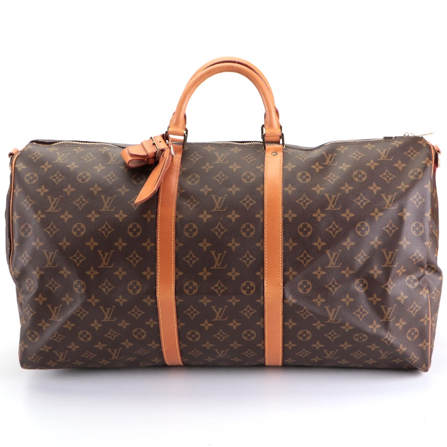 Louis Vuitton Keepall Bandoulière 60 in Monogram Canvas and Vachetta Leather