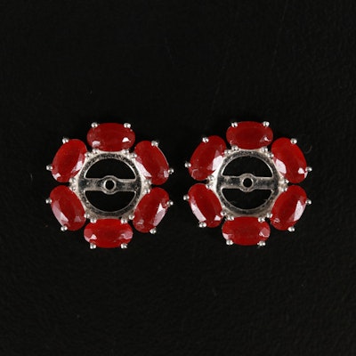 18K 3.62 CTW Ruby Earring Jackets