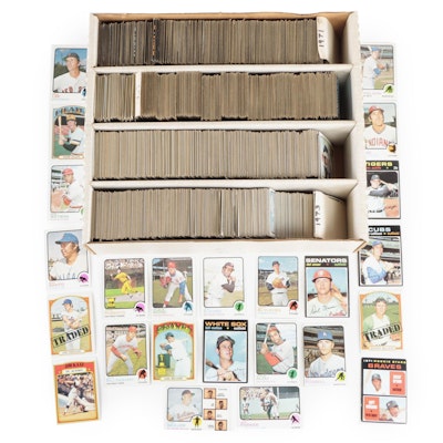 1971-1973 Topps Baseball Cards with Minor Stars and Commons, Approx. 2500 Ct.