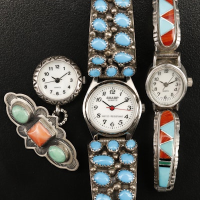 Sterling Silver and Gemstone Quartz Timepieces