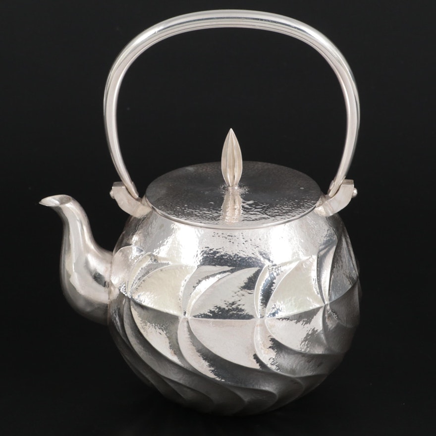 Kichigoro Uyeda Japanese Fine Silver Teapot