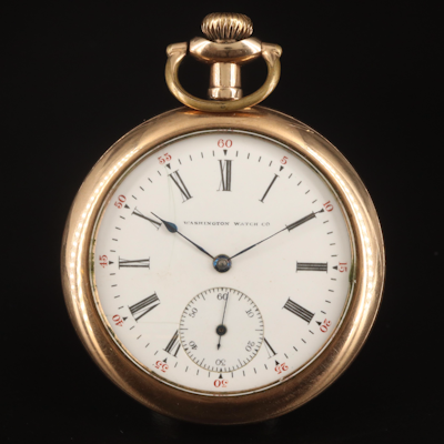 Washington Watch Co. By Illinois Gold Filled Pocket Watch