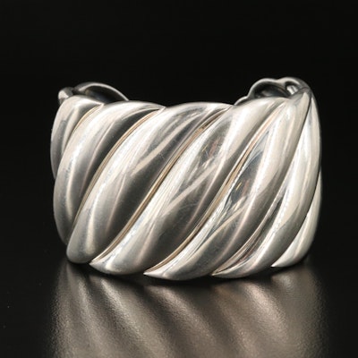 David Yurman Sterling Fluted Cable Cuff