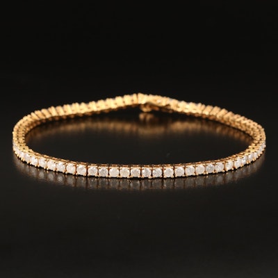 Sterling 4.75 CTW Diamond Line Bracelet