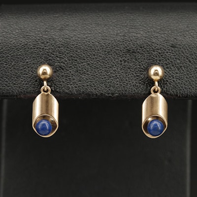 14K Lapis Lazuli Drop Earrings