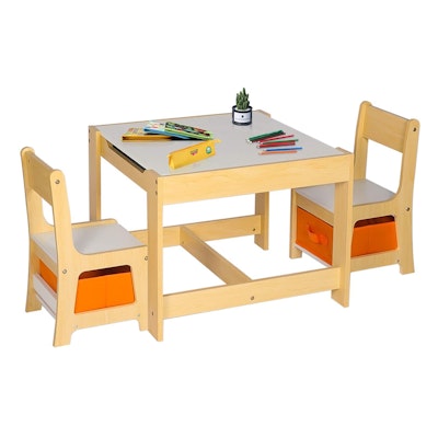 Children's Wooden Table and Chairs Set