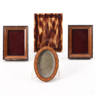 Tano of Madrid Faux Tortoise Shell Frame with Other Wooden Frames, Mid-20th C.