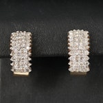 10K 1.80 CTW Pavé Diamond Earrings
