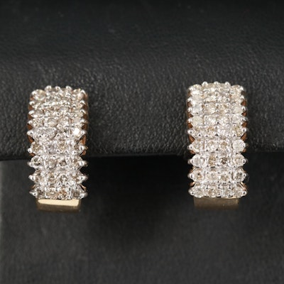 10K 1.80 CTW Pavé Diamond Earrings