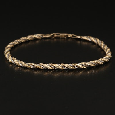 Italian 14K Rope Chain Bracelet