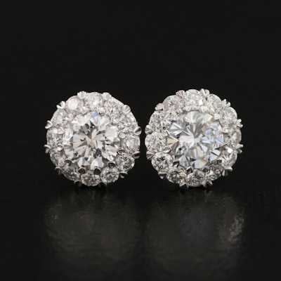 14K 1.01 CTW Diamond Cluster Earrings