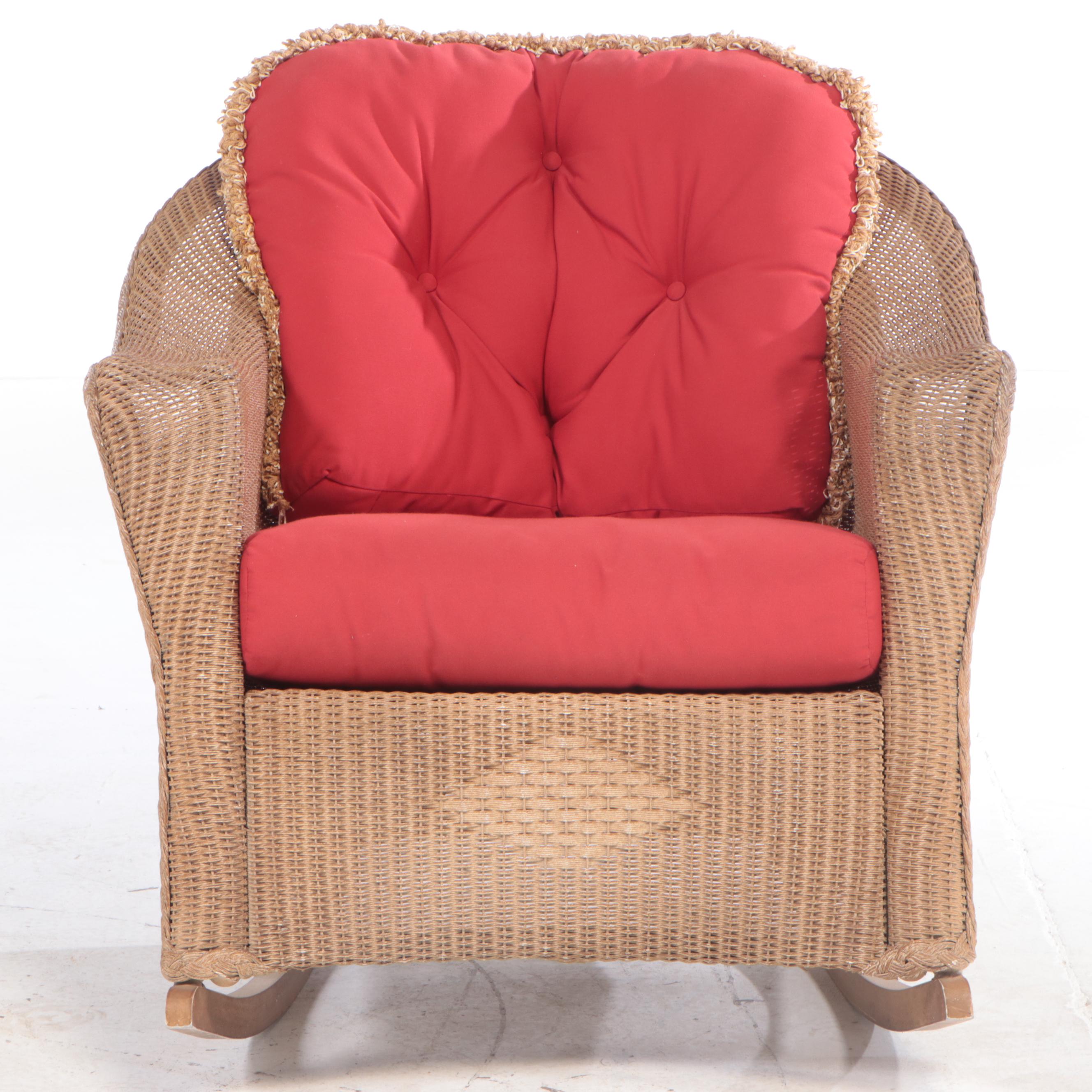 Lloyd/Flanders "Lloyd Loom" All Weather Wicker and Aluminum Rocker EBTH