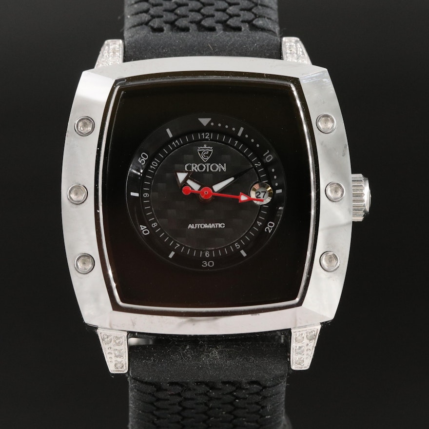Croton Tungsten and Stainless Steel Limited Edition Wristwatch