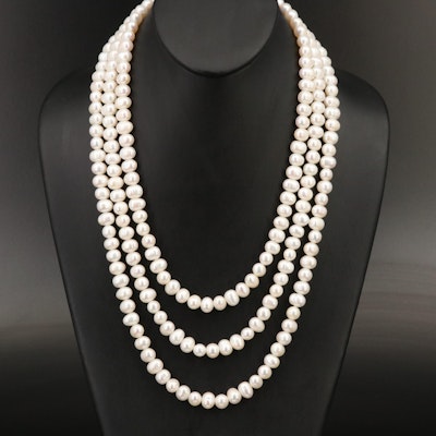 Rope Length Endless Pearl Necklace