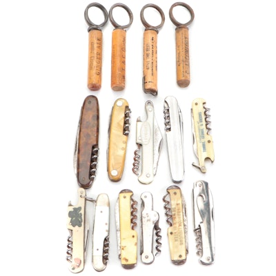 Corkscrew Bottle Openers and Pocket Knives with Richartz, Autopoint