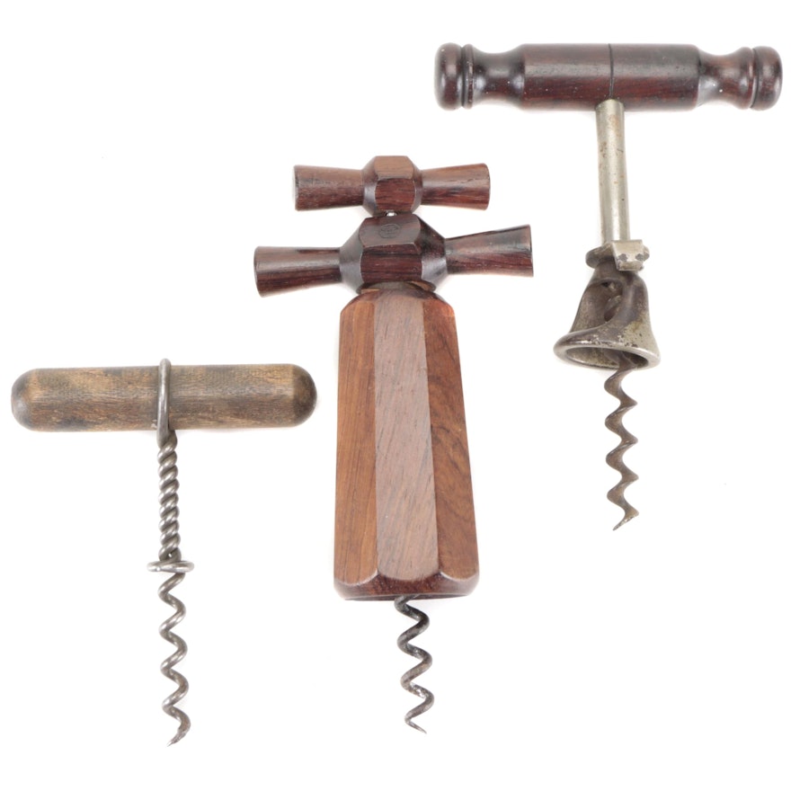 Corkscrew Bottle Openers Including Double-Twist Handle and Williamson's