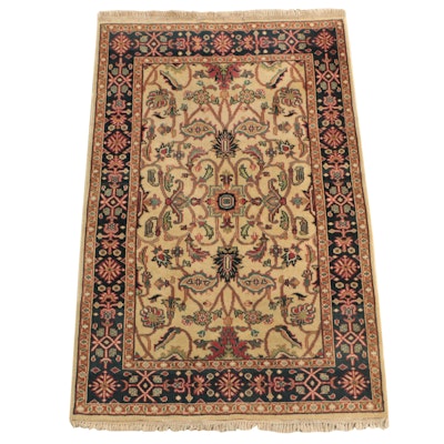 3'9 x 6'4 Hand-Knotted Indian Mahal Area Rug