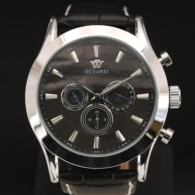 Ouyawei Day - Date Stainless Steel Wristwatch