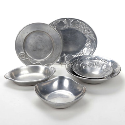 Wilton Armetale "Fruit" Bowls and Platters with Other Serving Dishes