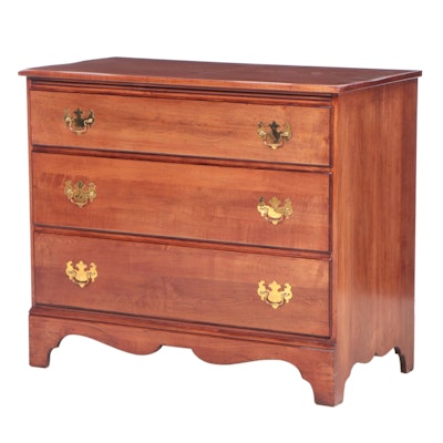 Federal Style Maple Three-Drawer Chest, 20th Century