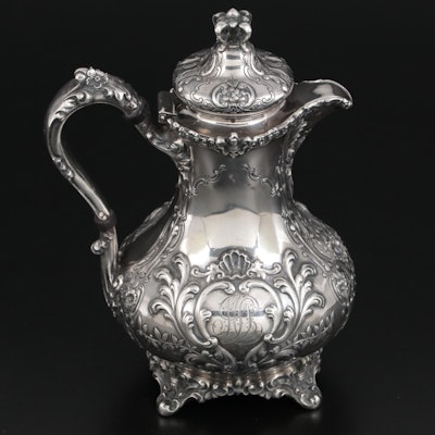 Mermod & Jaccard Louis XV Sterling Silver Coffee or Mocha Pot